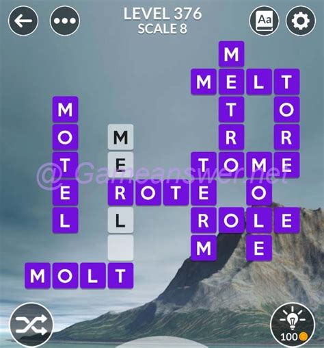 Wordscapes level 376 answers .